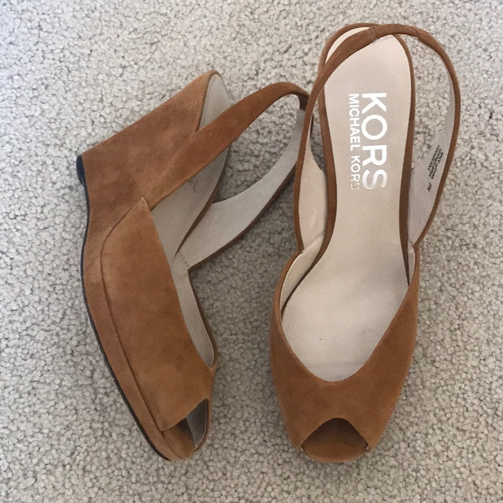 Kors Michael Kors Vivian Suede Slingback Wedges